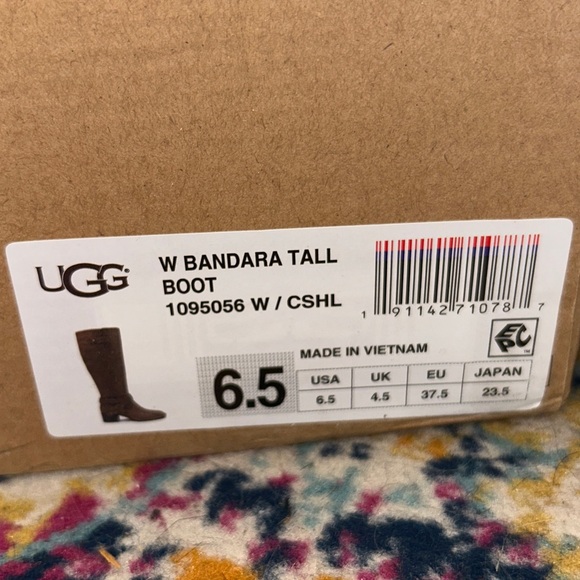 UGG Brown genuine leather  BANDRA Knee Boots 6.5 - Picture 5 of 6